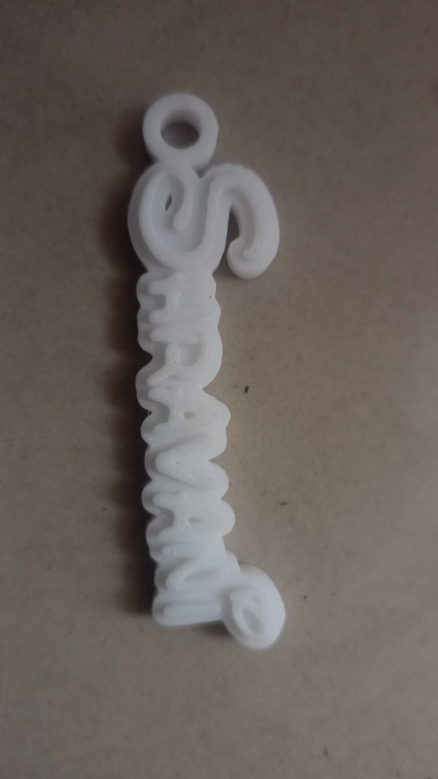Product preview: colorful personalized 3D-printed name keychain